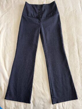Pink Collection Women's Size Navy Bootcut Stretch Dress Pants Made in USA